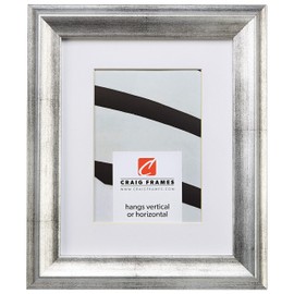Craig Frames Verandah 203, 20 x 24 Inch Antique Silver Picture Frame Matted to Display a 16 x 20 Inch Photo