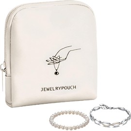 Lumbor37 Organizador de Joyas, Joyero de Viaje, Bolsa Plegable con 5 Compartimentos para Mujer, Caja de Almacenamiento Portátil para Collares, Pendientes y Pulseras