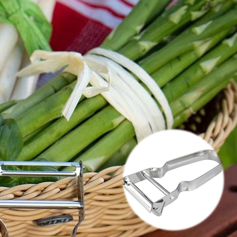 2 Vegetable and Asparagus Peeler U Peeler Steel Stainless Steel