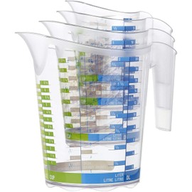 Rotho Domino Messbecher 0.3l mit Skala, Kunststoff (PP) BPA-frei, transparent, 0,3l (12,3 x 8,6 x 10,5 cm)