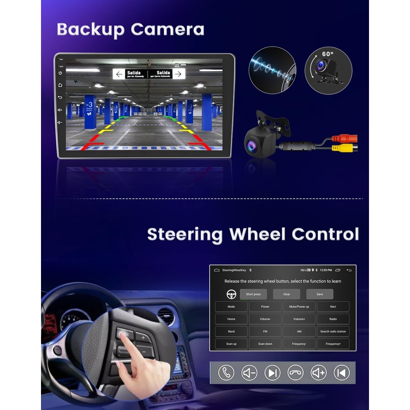 Hikity Android Car Stereo for Honda Accord 1998-2002 Radio 2+64GB