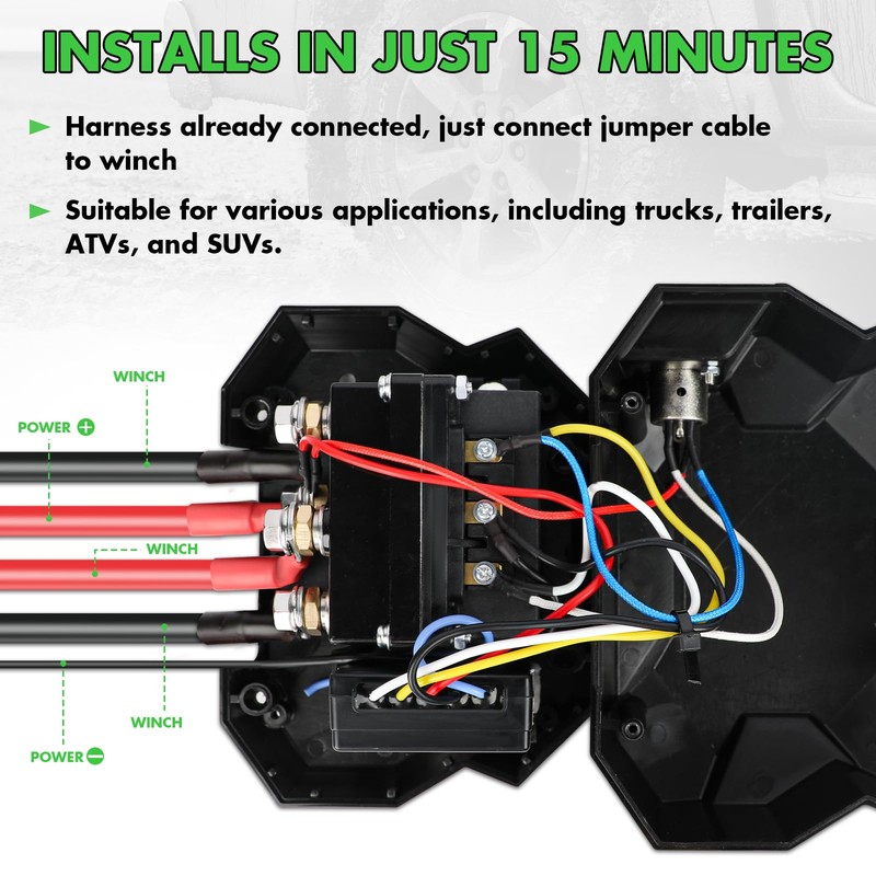STEGODON Wireless Winch Remote Control Kit 12V Handset Switch Recovery