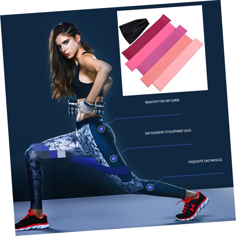 Totority 5pcs Resistance Loop Bands for Hip Training and Fitness