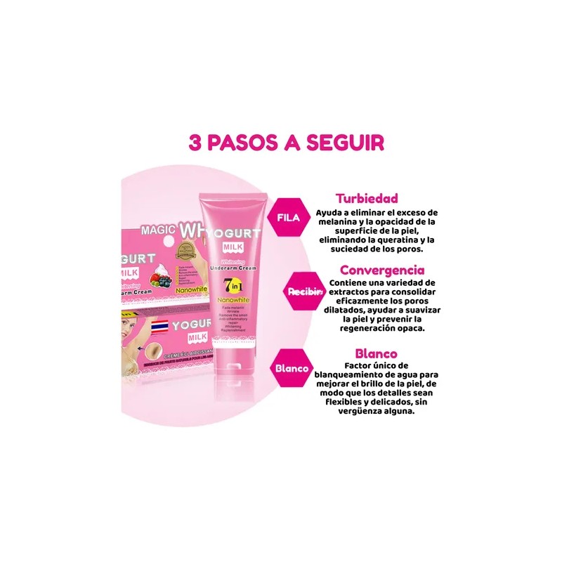 Crema Aclarante Leche Blanquea Axilas Rodillas Entrepierna F