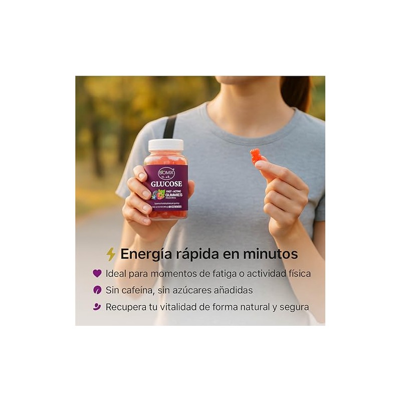 Gomitas De Glucosa De Acción Rápida 100% Veganas Libres de