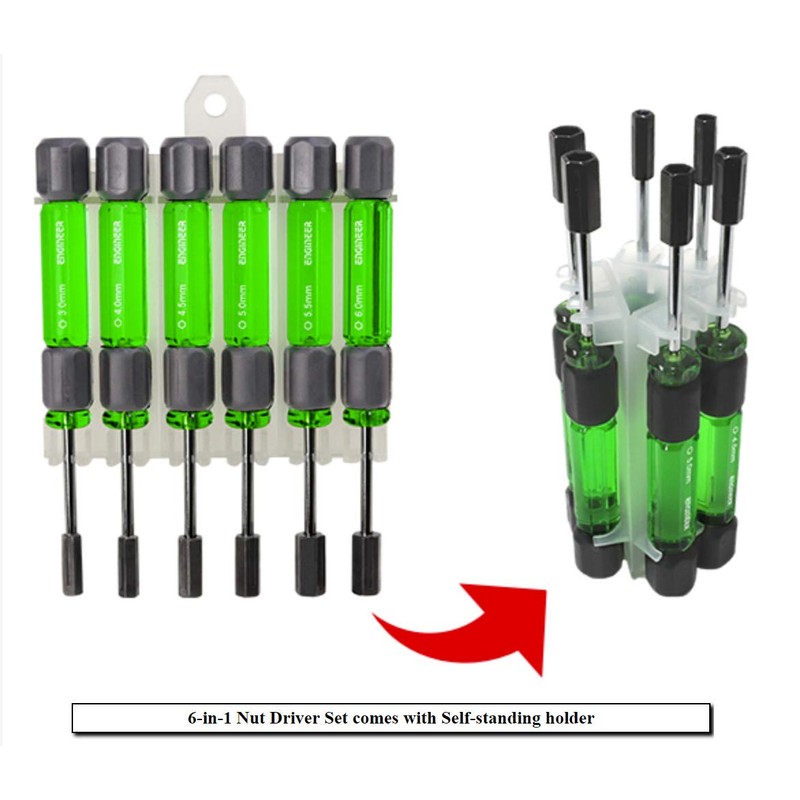 ENGINEER DK-14 Engineer Precision Nut Driver Set, Compatible with 0.1