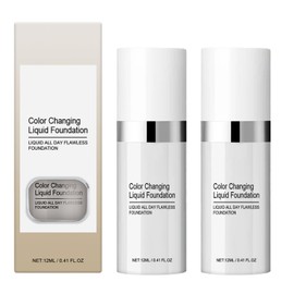 YANINEE Pack of 2 12 ml Foundation Colour Changing Foundation for Mature Skin