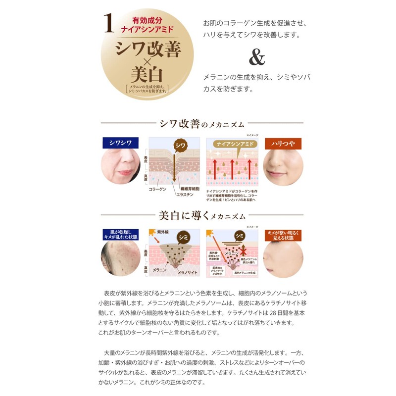 Toami Niacinamide Whitening Milk, Medicinal Use, Improves Wrinkles, Whitens Skin,