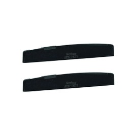 Guyker Acoustic Guitar Bone Bridge Saddle Nuts Replacement Parts Accessories for Acoustic Folk Guitar, 2 Piece, Black Lower String Pillow 76x3x11mm ATB-7631