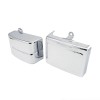 Unbranded Chrome L&R Battery Box Side Cover For Harley Dyna