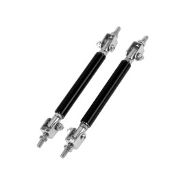 Partuto 2pcs 7.5cm/2.95in Car Splitter Support Rods Adjustable Front Rear Bumper Lip Splitter Strut Rod Tie Support Bars Aluminum Alloy Black