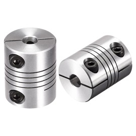 sourcing map Motor Shaft Replacement 6 mm to 6 mm Angled Beam Coupling 20 mm Diameter 25 mm Length Pack of 2