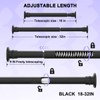 Small Tension Rod 18-32 Inches Black Shower Curtain Rod Heavy
