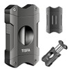 TISFA Cigar Cutter V-Cut, Stainless Steel Guillotine Sharp Cut Blade