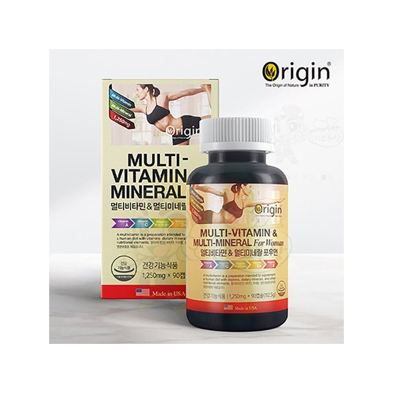 Origin 오리진 멀티비타민 & 멀티미네랄 포우먼 90캡슐 Origin Multivitamin &
