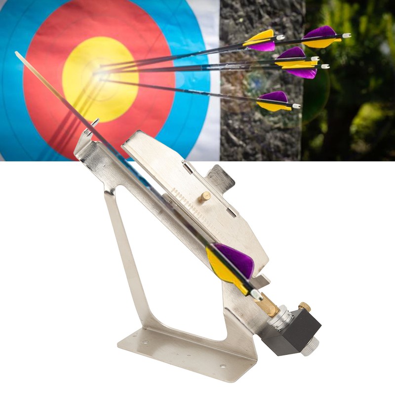 Archery Fletching Tool Fletching Jig Stainless Steel Clear Scale Adjustable