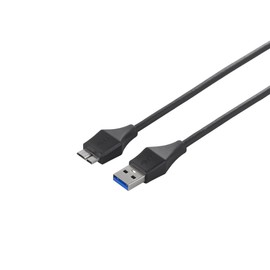 バッファロー BUFFALO ユニバーサルコネクター USB3.0 A to microB スリムケーブル ブラック 1m BSUAMBSU310BK