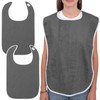 Mecmbj Bibs for Adults, Pack of 2 Anti-fouling Bibs for