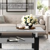 DKLGG Glass Coffee Table, Rectangle Center Table Living Room Tables