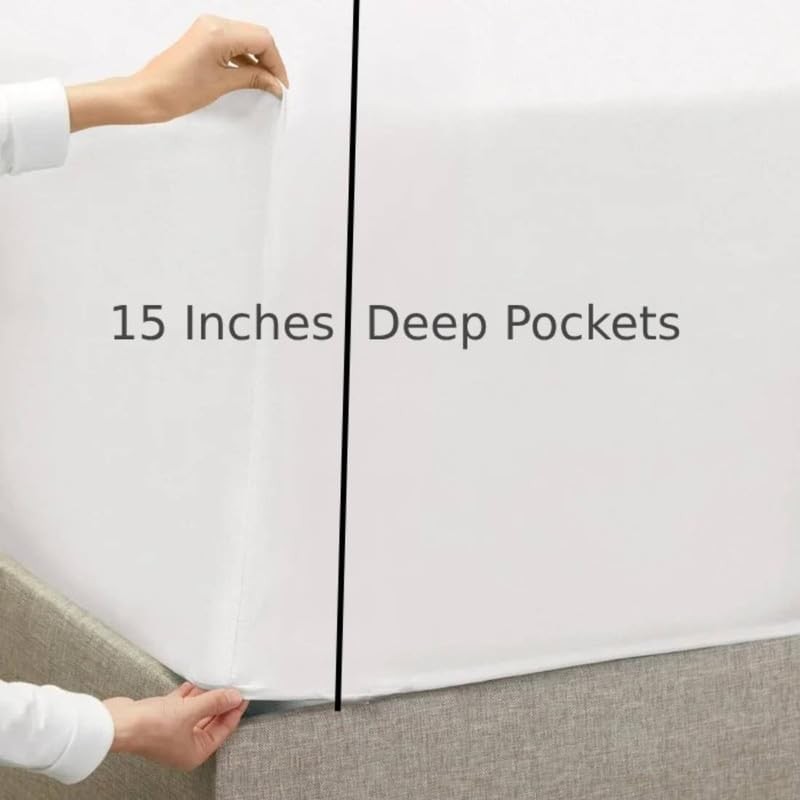 SlumberWell Split California King Bed Sheets 100% Cotton Sheet Set,