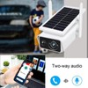 Outdoor Wireless Solar Security Camera with WiFi, Solar Panel, Night
