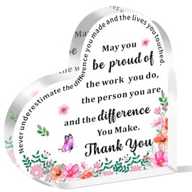 AMZQ Thank You Gifts for Women,Teacher Appreciation Gifts,Colleague Leaving Gifts Keepsake (Heart)