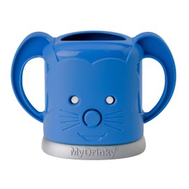 MyDrinky InchBug Pouch Holder No Squeeze, Reusable Drink Holder for Kids, Toddler and Babies | BPA-Free & Squeeze-Proof Cup Holder for Juice Boxes, Food Pouches | Dishwasher Safe, Galaxy Blue