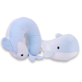 #sbabam Travel Pets, Oreiller de Voyage Enfant 2 en 1 en Forme de Peluche, Version Maxi Peluche Convertible en Oreiller Cervical Pour Dormir, Peluche Ours Utilisable Comme Oreille