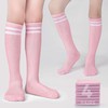 ZERULETS 4 Pairs Girls Knee High Socks Kids Soccer Athletic