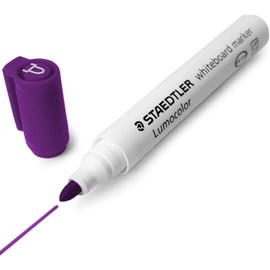 Staedtler Lumocolor Whiteboard Marker Pens 351 - Dry Erase Correction Pen - Bullet Tip - Pack of 4 x Purple