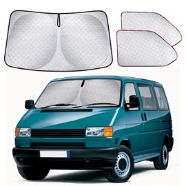 ZATOOTO ZATOOTO Sonnenschutz Auto Frontscheibe Innen passend fr VW T4, 3PCS Thermomatte Fahrerhaus, Auto Sonnenblende Frontscheibenabdeckung, Windschutzscheiben Autoscheiben Verdunkelung, UV-Schutz