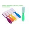 SQULIGT 6 Pcs Handle Grip Nail Brush, Nail Cleaning Brushes