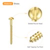 sourcing map Wood Screws M5 x 60mm Slotted Round Head