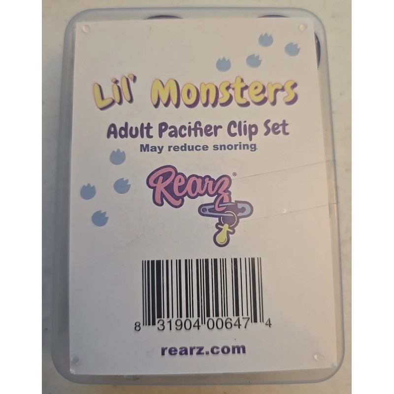 Rearz Lil' Monsters Pacifier Set 2 Pck Silicone With Clip