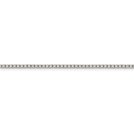 Solid 925 Sterling Silver 1.8mm Diamond-Cut Box Chain Necklace 24" - with Secure Lobster Lock Clasp