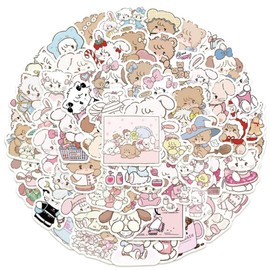 60 Pcs Cute Animal Sticker Set, Cute Animal, Waterproof Seal, Cute Stickers, Cute Stickers, Fashionable Anime, Stickers, Cartoon Stickers, Waterproof Stickers, Suitcases, Motorcycles, Helmets, etc