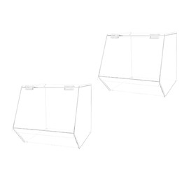Marketing Holders 2 Pack Bread Pastry Bin Dry Food Baked Goods Box 12” x 12.25” Top Opening Display with Hinged Lid for Easy Access Countertop Storage