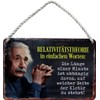 Blechschilder funny Albert Einstein quote decorative hanging sign, 18 x