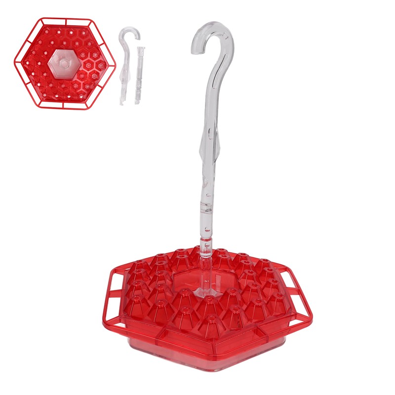 Hex Hummingbird Feeder Horizontal Hanging Bird Feeding Tray for Garden