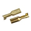 MEETOOT 100pcs 2.8mm Gold Female Spade Crimp Terminal with Insulating