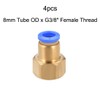 sourcing map Push to Connect Tube Fitting Adapter 8mm Tube
