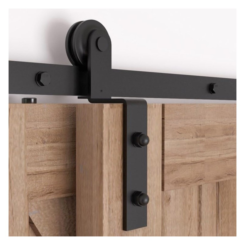 ZEKOO Bypass Barn Door Hardware - Heavy Duty Door Hanger