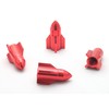 4x Valve Caps Rocket Ammunition Colour: Red Valve Cap Vrar