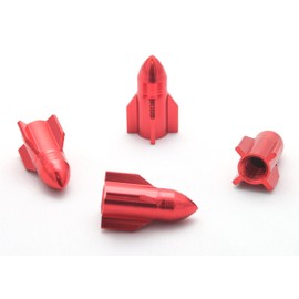 4x Valve Caps Rocket Ammunition Colour: Red Valve Cap Vrar
