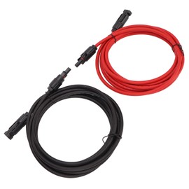 Cable de ExtensióN Solar Conector MC4 de 6 Mm² con Conectores Hembra y Macho para Solar Fotovoltaico (1m)