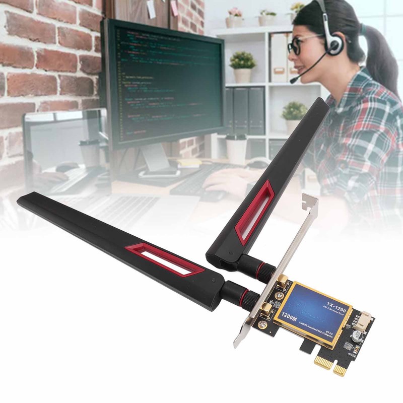 7260AC WiFi Card 2.4GHz 5GHz Bluetooth 4.0 1200Mbps PCIe X1