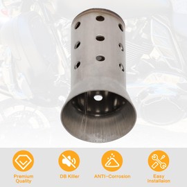 VG MOTO Universal Motorcycle DB killer 51mm 2"" Exhaust Muffler Baffle Removable for Silencer Pipe Noise Sound Eliminator (Style B), 12EPS002