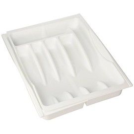 Rubbermaid Adjustable Cutlery Tray, White
