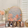 5-folding Hinged Picture Frames, 4x6 Inch High Definition Natural Wood
