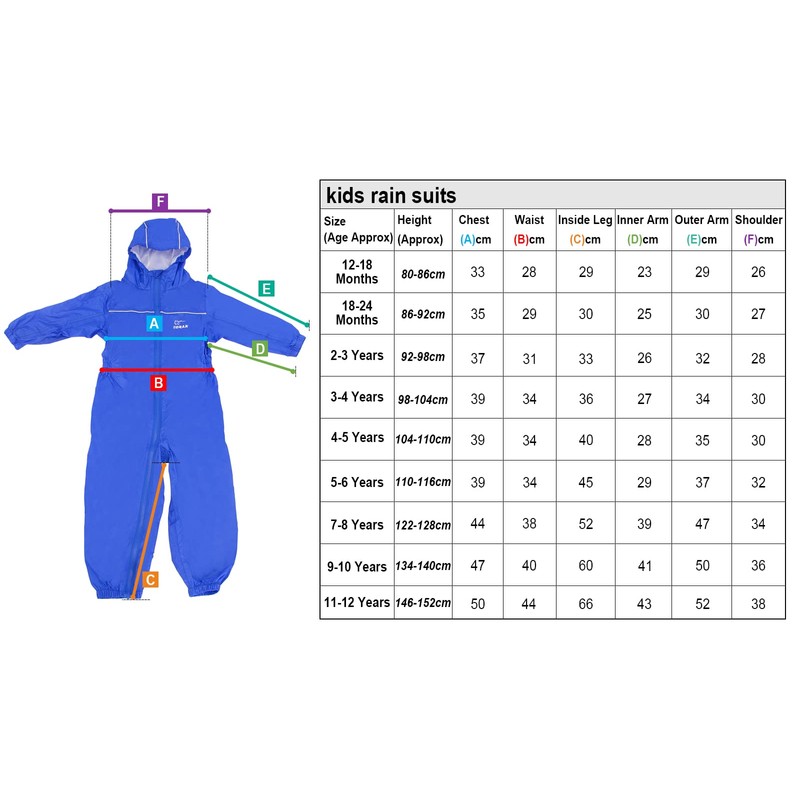 Zorax Boys Girls Green (11-12 Years) Waterproof Windproof Lightweight Kids